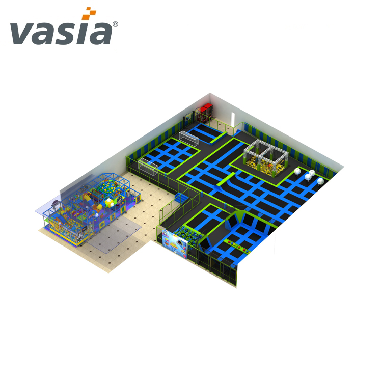 Vasia Amusement Adult Indoor Trampoline Park Customized Design