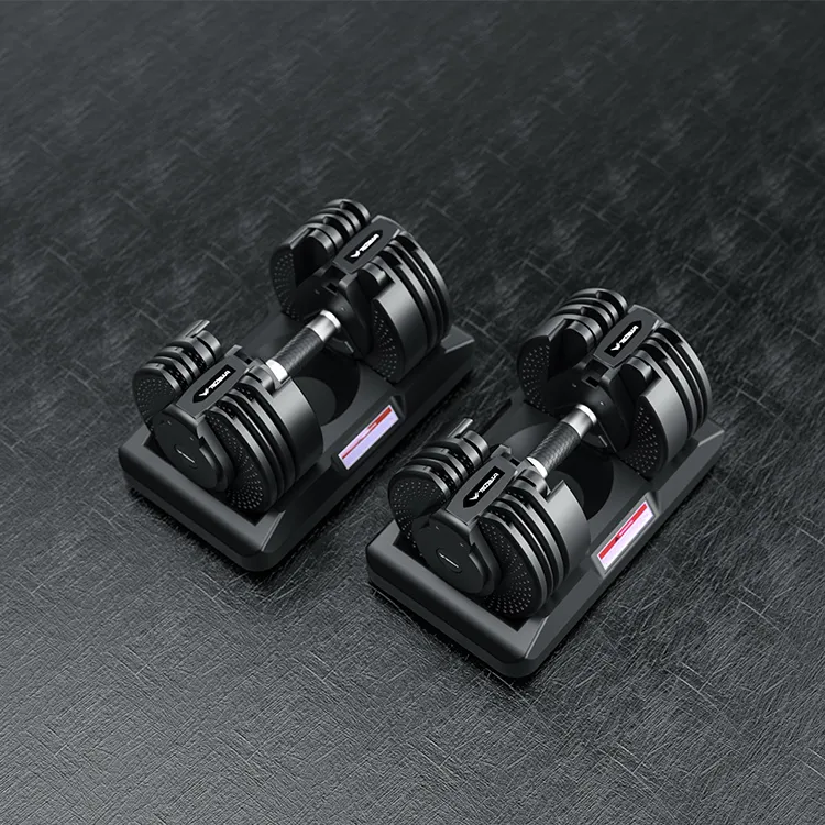 Wholesale Adjustable Rubber Hex Chrome 15kg Barbell Dumbell Sets Dumbbell Strength Training Set