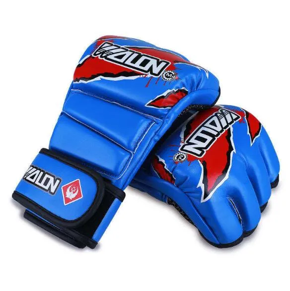 Wholesale Muay Thai Sand Bag Ufc MMA Half Finger Gloves Boxing Gloves Real Cowhide Leather MMA Gloves
