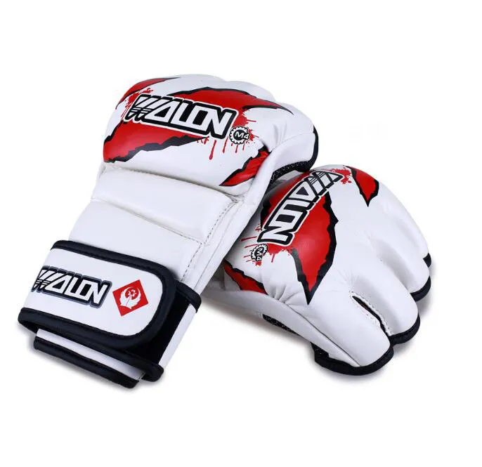 Wholesale Muay Thai Sand Bag Ufc MMA Half Finger Gloves Boxing Gloves Real Cowhide Leather MMA Gloves
