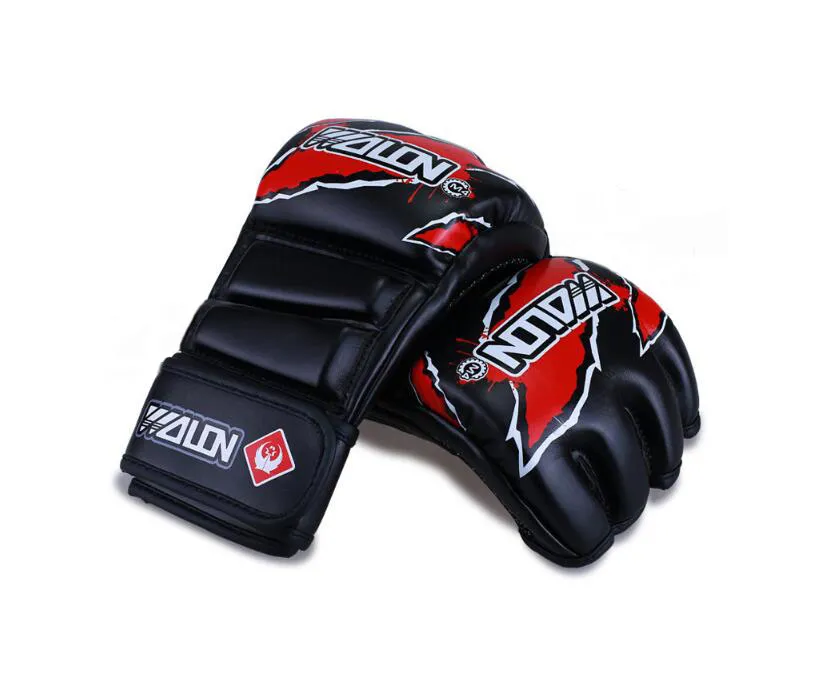 Wholesale Muay Thai Sand Bag Ufc MMA Half Finger Gloves Boxing Gloves Real Cowhide Leather MMA Gloves